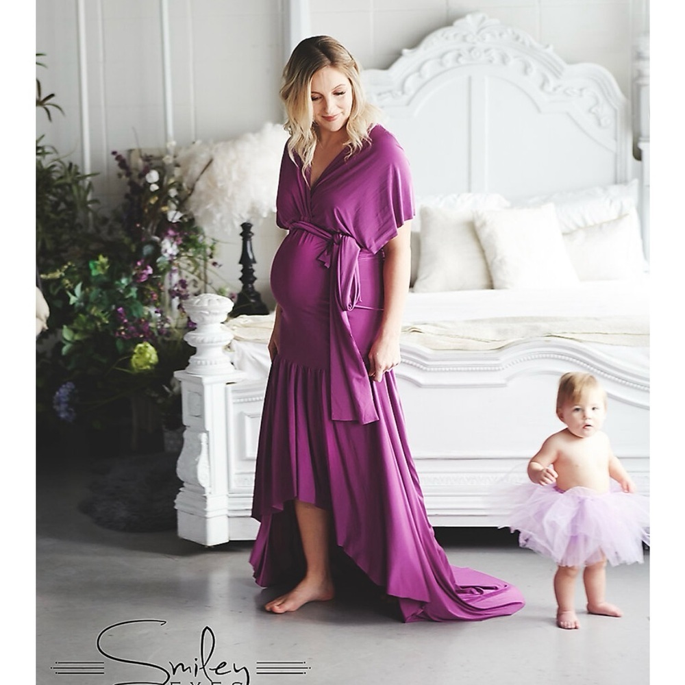 Purple Infinity Maternity Gown S-M Photoshoot​​
